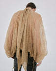 ELUNARA TOP IN TRUFFLE BROWN FINE LACE