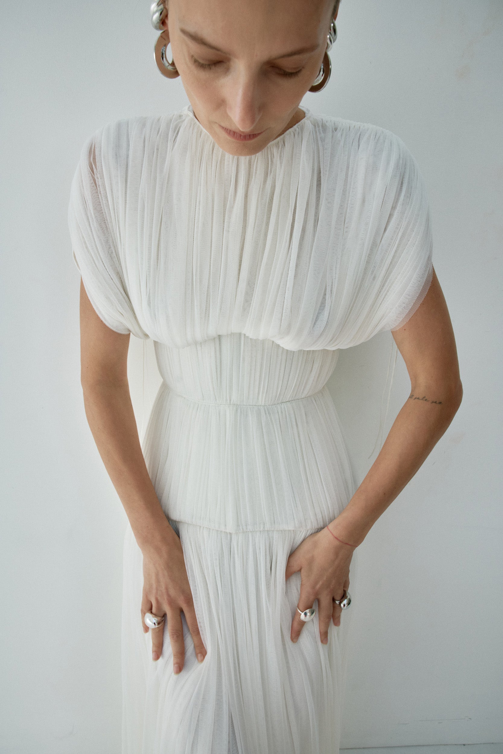 NYMERA MAXI DRESS IN IVORY TULLE