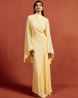 HAUSOS MAXI DRESS IN SHERBET YELLOW CHIFFON