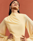 HAUSOS MAXI DRESS IN SHERBET YELLOW CHIFFON