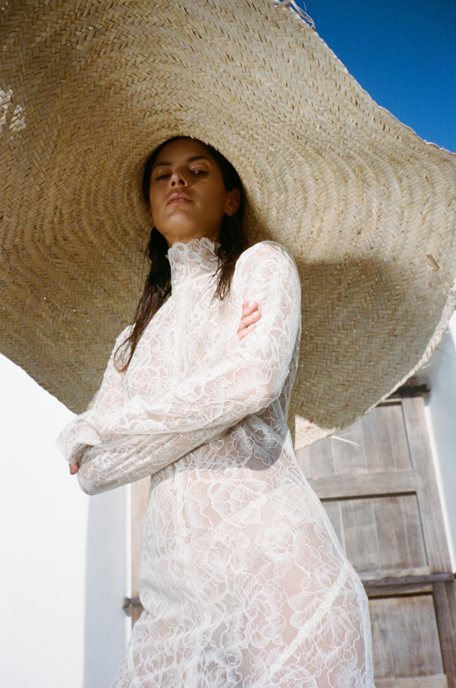 HERMOSA MAXI DRESS IN IVORY LACE