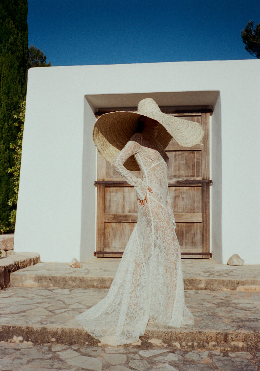 HERMOSA MAXI DRESS IN IVORY LACE