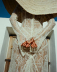 HERMOSA MAXI DRESS IN IVORY LACE