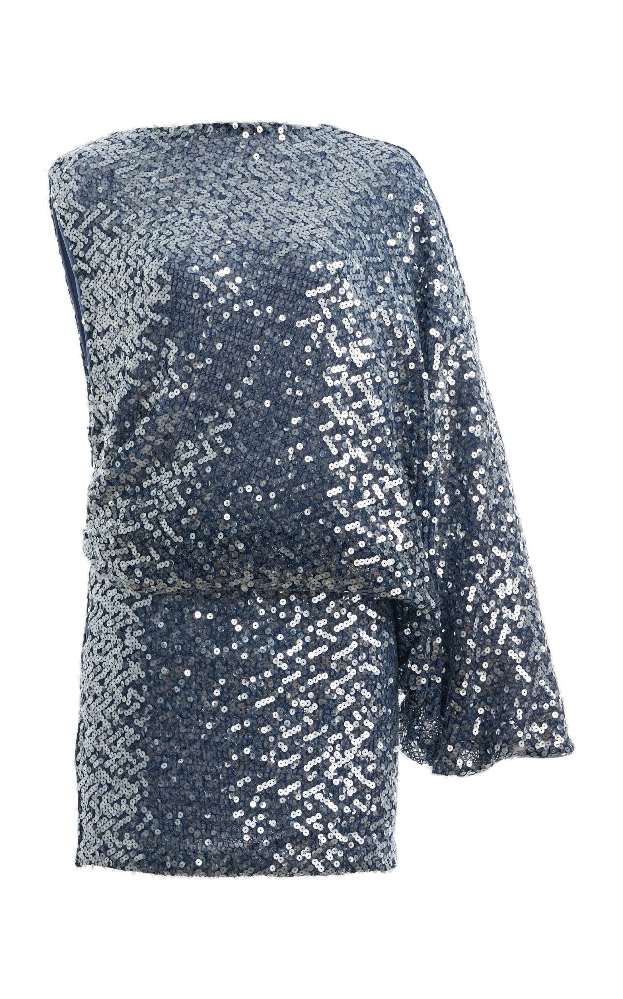 IBIZA MINI DRESS IN BLUE SEQUIN CROCHET - De La Vali