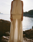 CRUZ MAXI DRESS IN CREAM CHIFFON - De La Vali