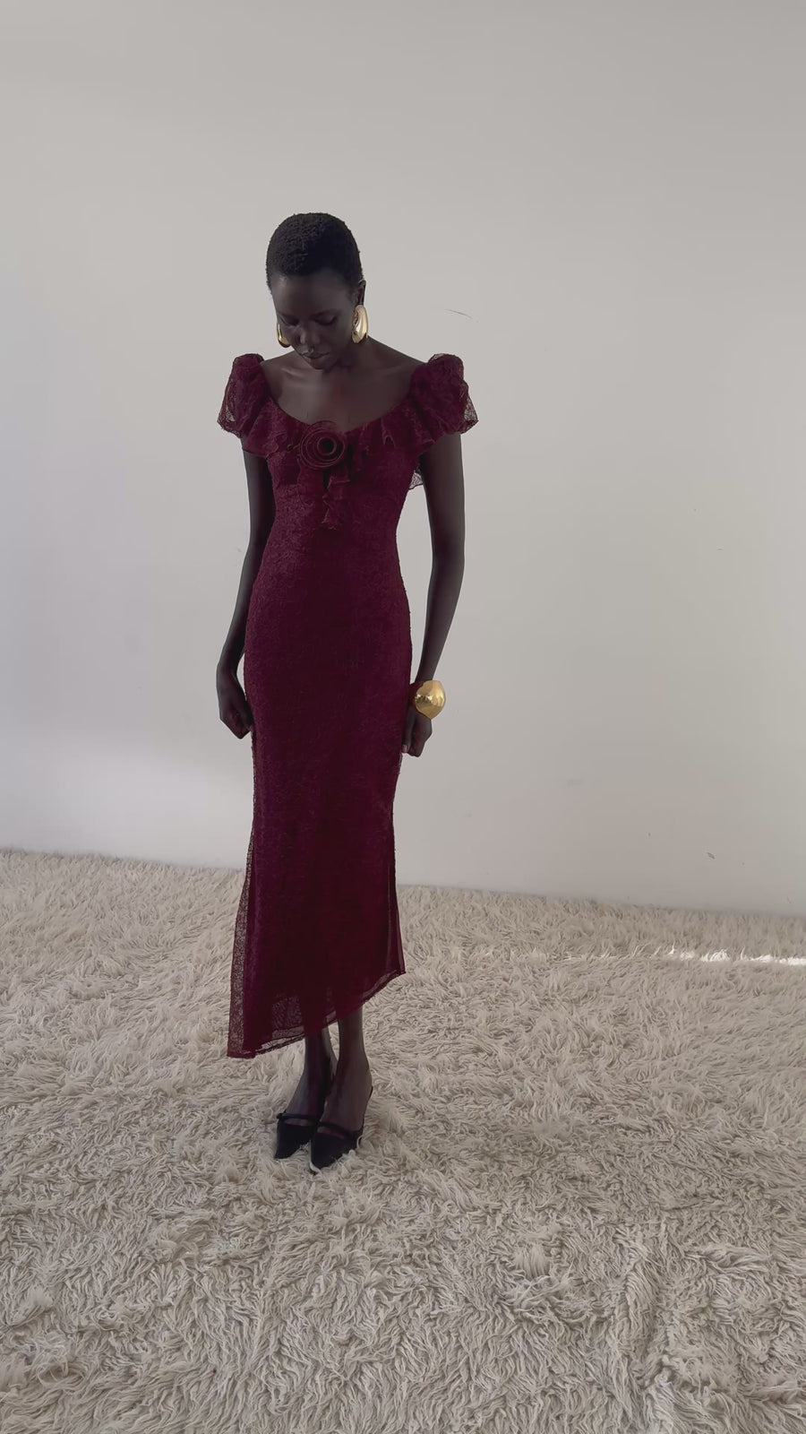 EDEN MIDI DRESS IN LACE