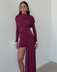 RAVEL MINI DRESS IN EARTH SPANDEX JERSEY