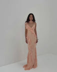MAYARA MAXI DRESS IN ROSA PALO PINK VISCOSE GEORGETTE