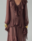 KONA MAXI DRESS IN CEDAR GEORGETTE