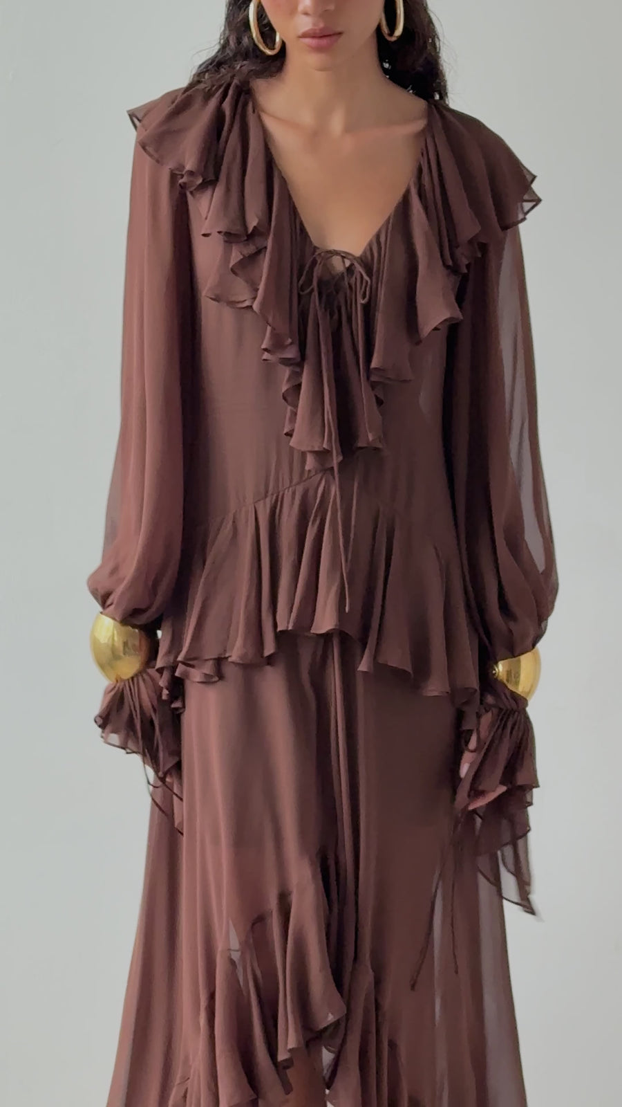 KONA MAXI DRESS IN CEDAR GEORGETTE