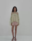 ELIA SHORTS IN PINK CREPE DE CHINE