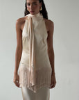 KHAMSIN MAXI DRESS IN CREAM SILK SATIN