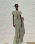 LAIA MAXI DRESS IN MINT GREEN LACE