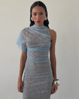 LUCHO MAXI DRESS IN SKY LACE
