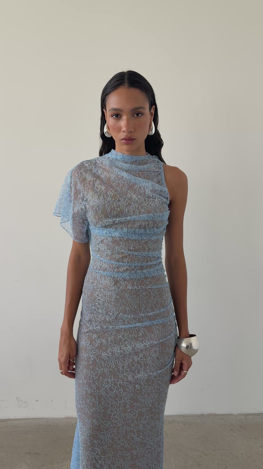 LUCHO MAXI DRESS IN SKY LACE