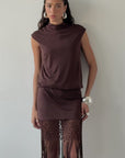 BENTU MINI DRESS IN CEDAR JERSEY