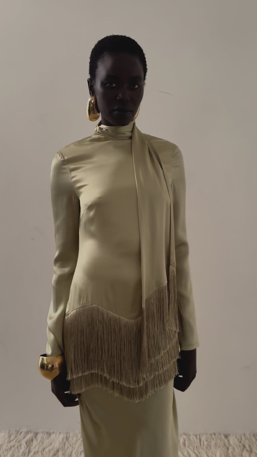 NORTE MAXI DRESS IN SILK SATIN