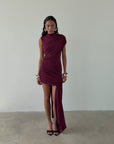 RAVENNA MINI DRESS IN EARTH SPANDEX JERSEY