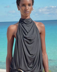 VIDA MINI DRESS IN BLACK SPANDEX JERSEY