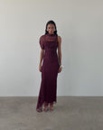 LUCHO MAXI DRESS IN EARTH LACE