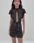 LAIA MINI DRESS IN BLACK LACE