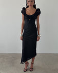 EDEN MIDI DRESS IN BLACK LACE