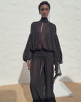 SOLANA MAXI DRESS IN BLACK CHIFFON