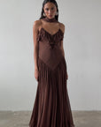 HARMATTAN MIDI DRESS IN CEDAR GEORGETTE