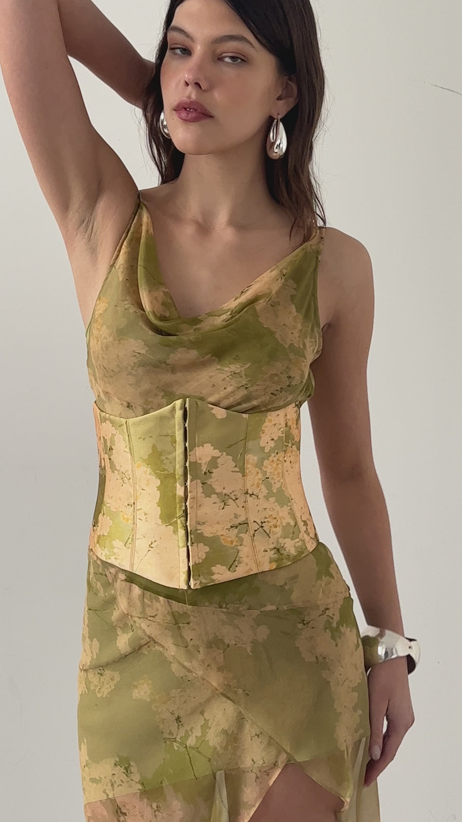 PERENNA MIDI DRESS IN SILK CHIFFON EL CEREZO