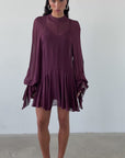 TERRAN MINI DRESS IN EARTH GEORGETTE CHIFFON