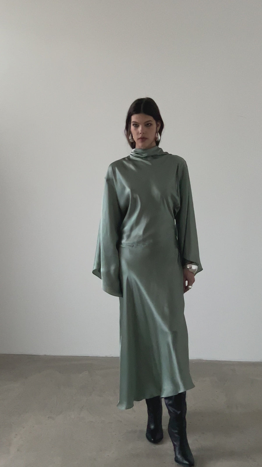 BAYAMO MAXI DRESS IN SILK SATIN