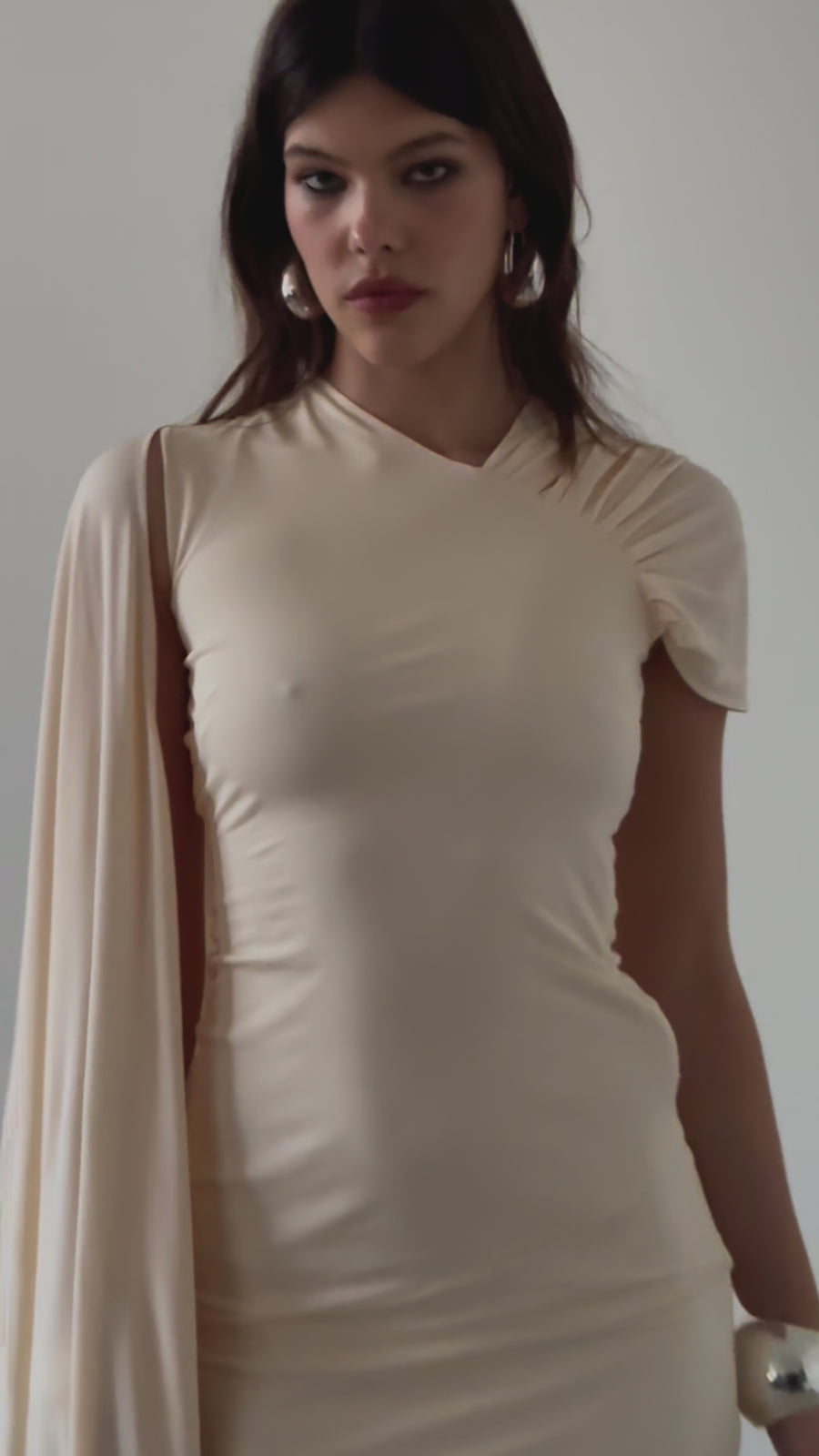 BRUBRU MIDI DRESS IN RAYON JERSEY