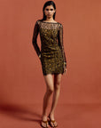 SITHON MINI DRESS IN BLACK LACE
