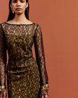 SITHON MINI DRESS IN BLACK LACE