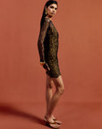 SITHON MINI DRESS IN BLACK LACE