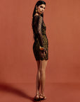 SITHON MINI DRESS IN BLACK LACE