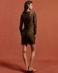 SITHON MINI DRESS IN BLACK LACE