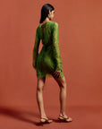 SITHON MINI DRESS IN SPRING GREEN LACE